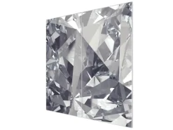 Banjado Herdabdeckplatte Glas 2 Teilig Je 30x52CM Schneidebrett Herdabdeckung Mit Motiv Facetten Monochrome