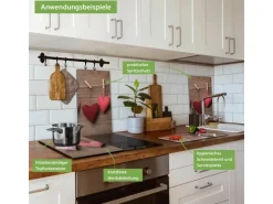 Banjado Herdabdeckplatte Glas 2 Teilig Je 30x52CM Schneidebrett Herdabdeckung Mit Motiv Herzen