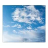 Banjado Herdabdeckplatte Glas 2 Teilig Je 30x52CM Schneidebrett Herdabdeckung Mit Motiv Wolken 1