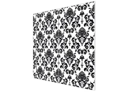 Banjado Herdabdeckplatte Glas 2 Teilig Je 30x52CM Schneidebrett Herdabdeckung Mit Motiv Barock