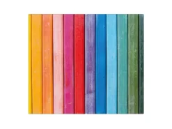 Banjado Herdabdeckplatte Glas 2 Teilig Je 30x52CM Schneidebrett Herdabdeckung Mit Motiv Regenbogenfarben