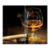 Banjado Herdabdeckplatte Glas 2 Teilig Je 30x52CM Schneidebrett Herdabdeckung Mit Motiv Whiskey & Cigar