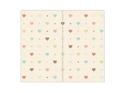 Banjado Herdabdeckplatte Glas 2 Teilig Je 30x52CM Schneidebrett Herdabdeckung Mit Motiv Herzen Bunt