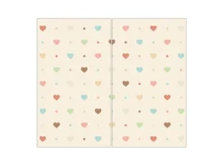 Banjado Herdabdeckplatte Glas 2 Teilig Je 30x52CM Schneidebrett Herdabdeckung Mit Motiv Herzen Bunt