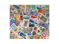 Banjado Herdabdeckplatte Glas 1 Teilig 60x52CM Schneidebrett Herdabdeckung Mit Motiv Briefmarken