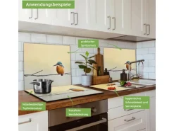 Banjado Herdabdeckplatte Glas 1 Teilig 60x52CM Schneidebrett Herdabdeckung Mit Motiv Pause