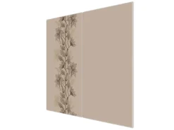 Banjado Herdabdeckplatte Glas 2 Teilig Je 30x52CM Schneidebrett Herdabdeckung Mit Motiv Baumwollblüte Monochrom