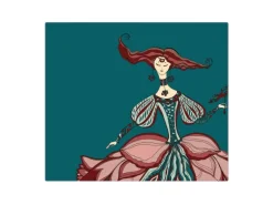 Banjado Herdabdeckplatte Glas 1 Teilig 60x52CM Schneidebrett Herdabdeckung Mit Motiv Miss Chantal