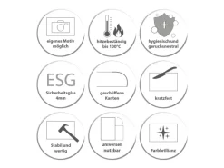 Banjado Herdabdeckplatte Glas 1 Teilig 60x52CM Schneidebrett Herdabdeckung Mit Motiv Märchenzauberbaum