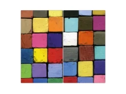 Banjado Herdabdeckplatte Glas 2 Teilig Je 30x52CM Schneidebrett Herdabdeckung Mit Motiv Bunte Kreide