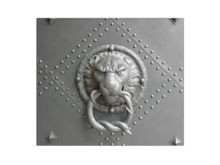 Banjado Herdabdeckplatte Glas 1 Teilig 60x52CM Schneidebrett Herdabdeckung Mit Motiv Eisentor