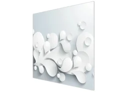 Banjado Herdabdeckplatte Glas 1 Teilig 60x52CM Schneidebrett Herdabdeckung Mit Motiv Papiertropfen