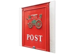 Banjado Herdabdeckplatte Glas 1 Teilig 60x52CM Schneidebrett Herdabdeckung Mit Motiv Postkasten Nostalgie