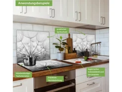 Banjado Herdabdeckplatte Glas 1 Teilig 60x52CM Schneidebrett Herdabdeckung Mit Motiv Ready For Takeoff