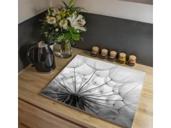 Banjado Herdabdeckplatte Glas 1 Teilig 60x52CM Schneidebrett Herdabdeckung Mit Motiv Ready For Takeoff