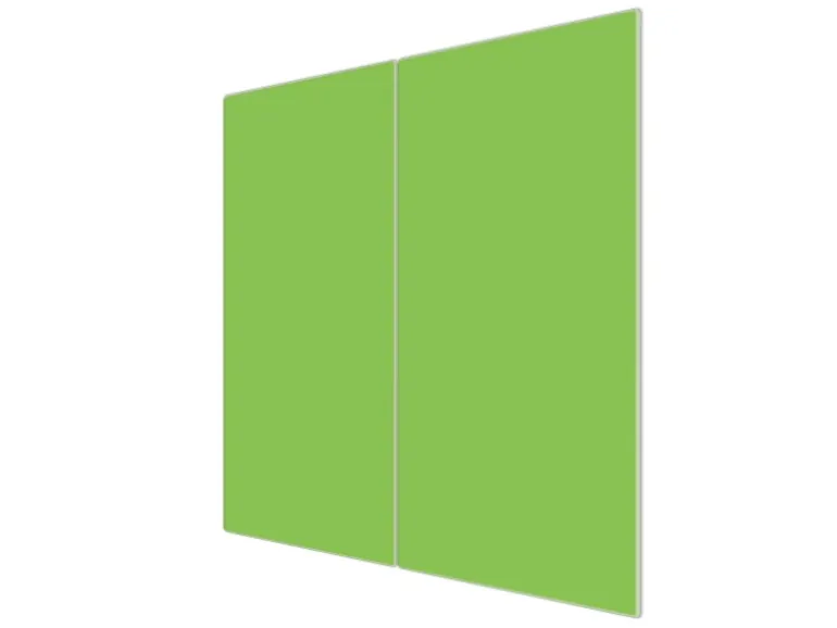 Banjado Herdabdeckplatte Glas 2 Teilig Je 30x52CM Schneidebrett Herdabdeckung Mit Motiv Limettengrün