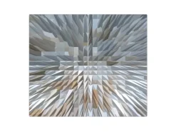 Banjado Herdabdeckplatte Glas 2 Teilig Je 30x52CM Schneidebrett Herdabdeckung Mit Motiv Dornen Aus Eis