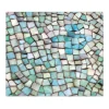 Banjado Herdabdeckplatte Glas 1 Teilig 60x52CM Schneidebrett Herdabdeckung Mit Motiv Mosaik Blau