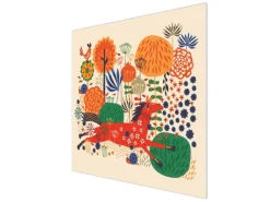 Banjado Herdabdeckplatte Glas 1 Teilig 60x52CM Schneidebrett Herdabdeckung Mit Motiv Rotes Pferd