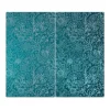 Banjado Herdabdeckplatte Glas 2 Teilig Je 30x52CM Schneidebrett Herdabdeckung Mit Motiv Mandala Landschaft