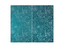 Banjado Herdabdeckplatte Glas 2 Teilig Je 30x52CM Schneidebrett Herdabdeckung Mit Motiv Mandala Landschaft