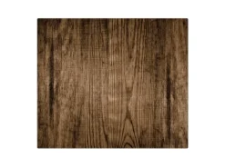 Banjado Herdabdeckplatte Glas 1 Teilig 60x52CM Schneidebrett Herdabdeckung Mit Motiv Maserung Dunkel