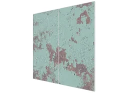 Banjado Herdabdeckplatte Glas 2 Teilig Je 30x52CM Schneidebrett Herdabdeckung Mit Motiv Blaue Struktur