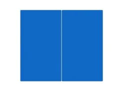 Banjado Herdabdeckplatte Glas 2 Teilig Je 30x52CM Schneidebrett Herdabdeckung Mit Motiv Signalblau