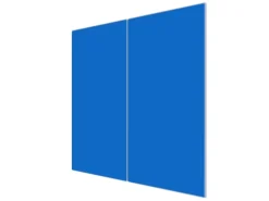 Banjado Herdabdeckplatte Glas 2 Teilig Je 30x52CM Schneidebrett Herdabdeckung Mit Motiv Signalblau