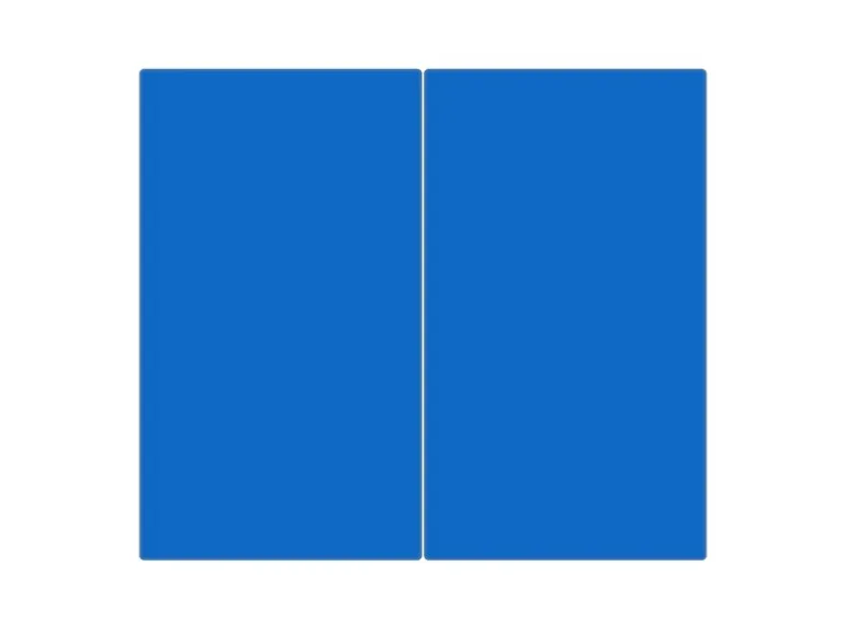 Banjado Herdabdeckplatte Glas 2 Teilig Je 30x52CM Schneidebrett Herdabdeckung Mit Motiv Signalblau