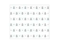 Banjado Herdabdeckplatte Glas 1 Teilig 60x52CM Schneidebrett Herdabdeckung Mit Motiv Kleine Anker