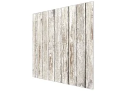 Banjado Herdabdeckplatte Glas 2 Teilig Je 30x52CM Schneidebrett Herdabdeckung Mit Motiv Weißes Holz