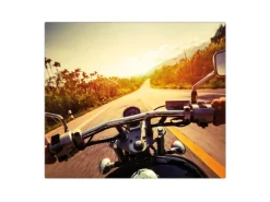 Banjado Herdabdeckplatte Glas 1 Teilig 60x52CM Schneidebrett Herdabdeckung Mit Motiv Easy Rider