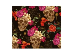 Banjado Herdabdeckplatte Glas 1 Teilig 60x52CM Schneidebrett Herdabdeckung Mit Motiv Los Dias De Muertos