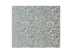 Banjado Herdabdeckplatte Glas 2 Teilig Je 30x52CM Schneidebrett Herdabdeckung Mit Motiv Blaues Ornament