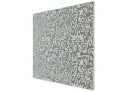 Banjado Herdabdeckplatte Glas 2 Teilig Je 30x52CM Schneidebrett Herdabdeckung Mit Motiv Blaues Ornament