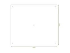 Banjado Herdabdeckplatte Glas 1 Teilig 60x52CM Schneidebrett Herdabdeckung Mit Motiv Feuerrot