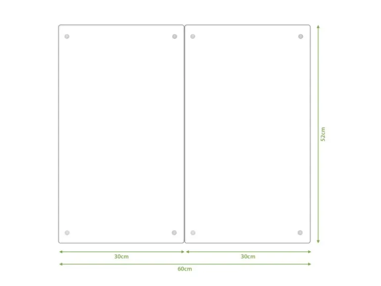 Banjado Herdabdeckplatte Glas 2 Teilig Je 30x52CM Schneidebrett Herdabdeckung Mit Motiv Roter Vorhang