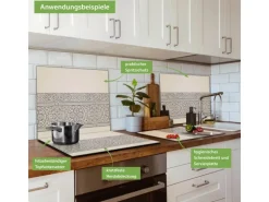 Banjado Herdabdeckplatte Glas 1 Teilig 60x52CM Schneidebrett Herdabdeckung Mit Motiv Keltischer Knoten