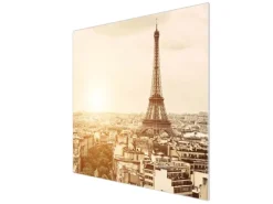 Banjado Herdabdeckplatte Glas 1 Teilig 60x52CM Schneidebrett Herdabdeckung Mit Motiv Dächer Von Paris