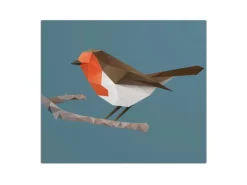 Banjado Herdabdeckplatte Glas 1 Teilig 60x52CM Schneidebrett Herdabdeckung Mit Motiv Abstrakter Vogel