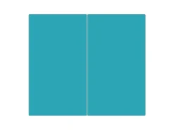 Banjado Herdabdeckplatte Glas 2 Teilig Je 30x52CM Schneidebrett Herdabdeckung Mit Motiv Türkis