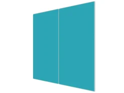 Banjado Herdabdeckplatte Glas 2 Teilig Je 30x52CM Schneidebrett Herdabdeckung Mit Motiv Türkis