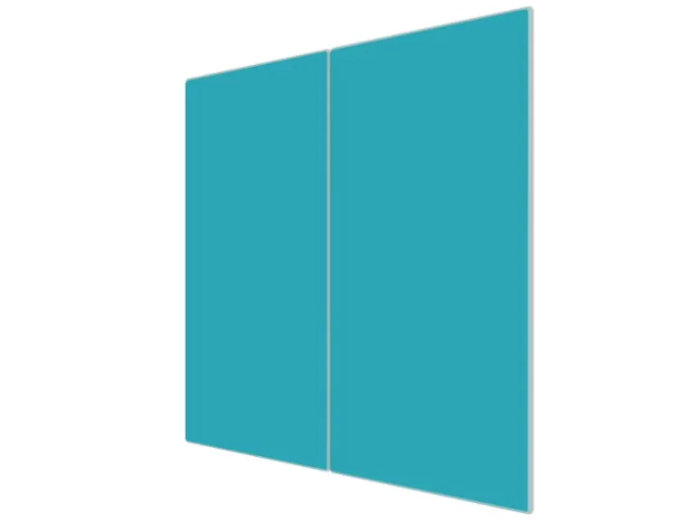 Banjado Herdabdeckplatte Glas 2 Teilig Je 30x52CM Schneidebrett Herdabdeckung Mit Motiv Türkis