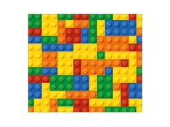 Banjado Herdabdeckplatte Glas 1 Teilig 60x52CM Schneidebrett Herdabdeckung Mit Motiv Bausteine