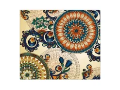 Banjado Herdabdeckplatte Glas 1 Teilig 60x52CM Schneidebrett Herdabdeckung Mit Motiv Modernes Mandala