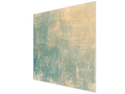 Banjado Herdabdeckplatte Glas 2 Teilig Je 30x52CM Schneidebrett Herdabdeckung Mit Motiv Patina Grün