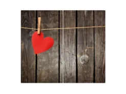 Banjado Herdabdeckplatte Glas 2 Teilig Je 30x52CM Schneidebrett Herdabdeckung Mit Motiv Kurznachricht