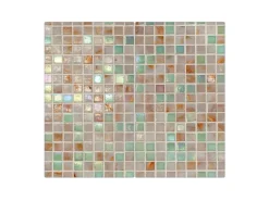 Banjado Herdabdeckplatte Glas 2 Teilig Je 30x52CM Schneidebrett Herdabdeckung Mit Motiv Grüne Fliesen