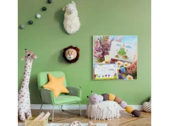 Banjado Magnettafel 50x50cm Magnetwand Weiß Aus Metall Magnetpinnwand Pinnwand Inkl. 4 Magnete Motiv Sommerstrauss